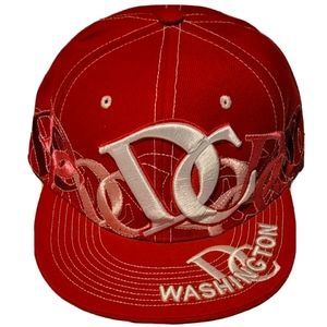 Mens City Hunter Fitted Ultimate Washington DC Red Baseball Cap Hat  Embroidered
